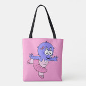 Illustratie van een Triceratops balletdanser. Tote Bag (Achterkant)
