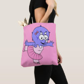Illustratie van een Triceratops balletdanser. Tote Bag (Dichtbij)