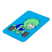 Illustratie van een Triceratops die gewichten opti Magneet (Linkerzijde)