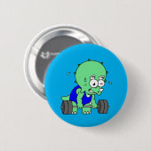 Illustratie van een Triceratops die gewichten opti Ronde Button 5,7 Cm (Voorkant /achterkant)