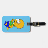 Illustratie van een Triceratops-loper. Bagagelabel (Voorkant horizontaal)