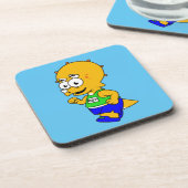 Illustratie van een Triceratops-loper. Bier Onderzetter (Linkerzijde)