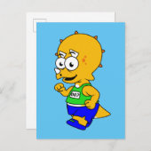 Illustratie van een Triceratops-loper. Briefkaart (Voorkant / Achterkant)