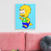 Illustratie van een Triceratops-loper. Canvas Afdruk (Insitu (Woonkamer))