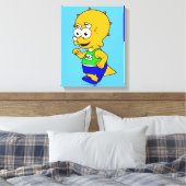 Illustratie van een Triceratops-loper. Canvas Afdruk (Insitu (Slaapkamer))