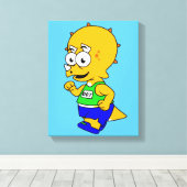 Illustratie van een Triceratops-loper. Canvas Afdruk (Insitu (Houten vloer))