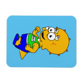 Illustratie van een Triceratops-loper. Magneet (Horizontaal)