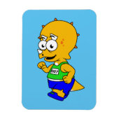 Illustratie van een Triceratops-loper. Magneet (Verticaal)