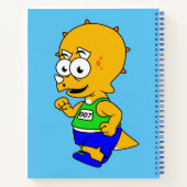 Illustratie van een Triceratops-loper. Notitieboek (Achterkant)