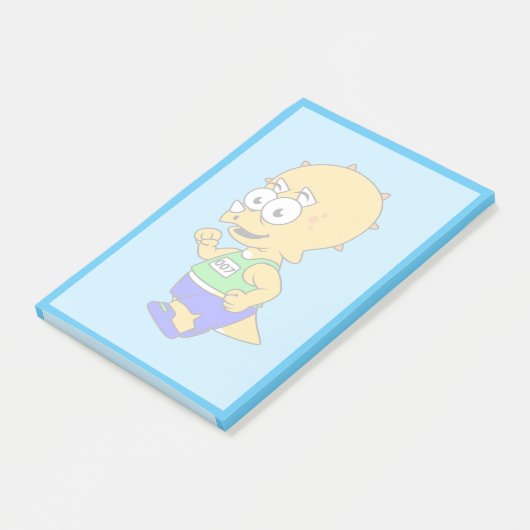 Illustratie van een Triceratops-loper. Post-it® Notes (Schuin)