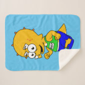 Illustratie van een Triceratops-loper. Sherpa Deken (Voorkant (horizontaal))