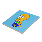 Illustratie van een Triceratops-loper. Tegeltje (Zijkant)