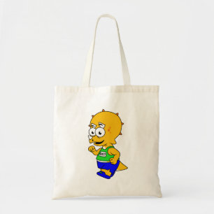 Illustratie van een Triceratops-loper. Tote Bag
