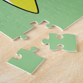 Illustratie van een Triceratops met rugzak. Legpuzzel (Zijkant)