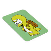 Illustratie van een Triceratops met rugzak. Magneet (Rechterzijde)