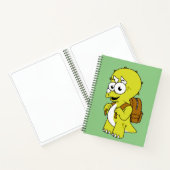 Illustratie van een Triceratops met rugzak. Notitieboek (Binnen)