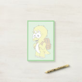 Illustratie van een Triceratops met rugzak. Post-it® Notes (Op bureau)