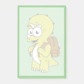 Illustratie van een Triceratops met rugzak. Post-it® Notes (Voorkant)