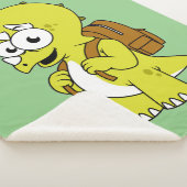 Illustratie van een Triceratops met rugzak. Sherpa Deken (3/4)