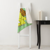 Illustratie van een Triceratops met rugzak. Sherpa Deken (In situ)