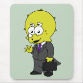 Illustratie van een Triceratops zakenman. Muismat (Voorkant)