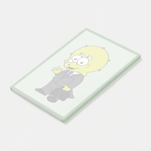 Illustratie van een Triceratops zakenman. Post-it® Notes (Schuin)