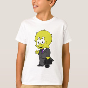 Illustratie van een Triceratops zakenman. T-shirt