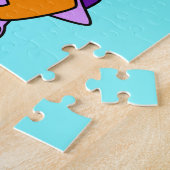 Illustratie van een Tyrannosaurus rex badmeester. Legpuzzel (Zijkant)