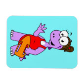 Illustratie van een Tyrannosaurus rex badmeester. Magneet (Horizontaal)