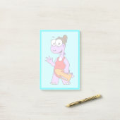 Illustratie van een Tyrannosaurus rex badmeester. Post-it® Notes (Op bureau)