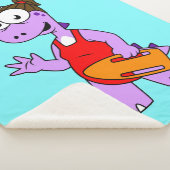 Illustratie van een Tyrannosaurus rex badmeester. Sherpa Deken (3/4)