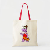 Illustratie van een Tyrannosaurus rex badmeester. Tote Bag (Voorkant)