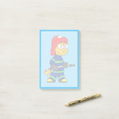 Illustratie van een Tyrannosaurus Rex brandweerman Post-it® Notes (Op bureau)