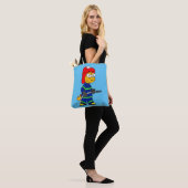 Illustratie van een Tyrannosaurus Rex brandweerman Tote Bag (Op model)