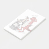 Illustratie van een Tyrannosaurus Rex kok koken. Post-it® Notes (Schuin)