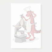 Illustratie van een Tyrannosaurus Rex kok koken. Post-it® Notes (Voorkant)