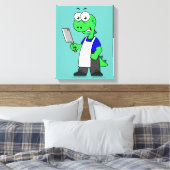 Illustratie van een Tyrannosaurus rex slager. Canvas Afdruk (Insitu (Slaapkamer))