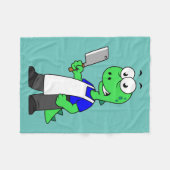 Illustratie van een Tyrannosaurus rex slager. Fleece Deken (Voorkant (Horizontaal))