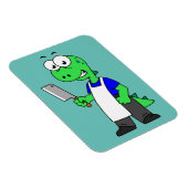 Illustratie van een Tyrannosaurus rex slager. Magneet (Rechterzijde)