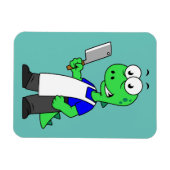 Illustratie van een Tyrannosaurus rex slager. Magneet (Horizontaal)