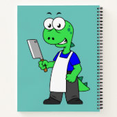 Illustratie van een Tyrannosaurus rex slager. Notitieboek (Achterkant)