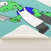 Illustratie van een Tyrannosaurus rex slager. Sherpa Deken (3/4)