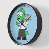 Illustratie van een Tyrannosaurus rex voedselkelne (Hoek)