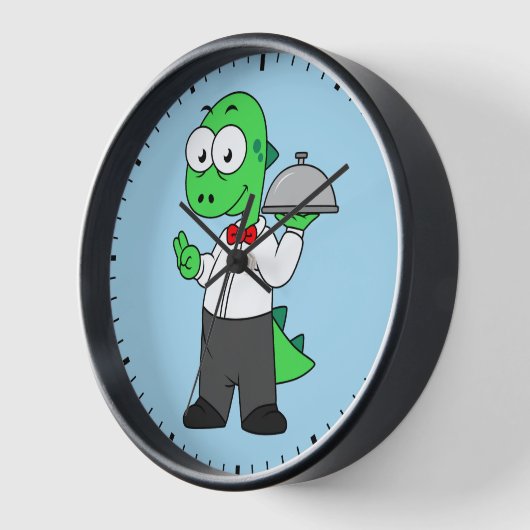 Illustratie van een Tyrannosaurus rex voedselkelne (Hoek)