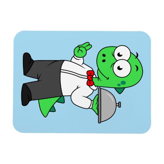 Illustratie van een Tyrannosaurus rex voedselkelne Magneet (Horizontaal)