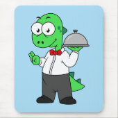 Illustratie van een Tyrannosaurus rex voedselkelne Muismat (Voorkant)