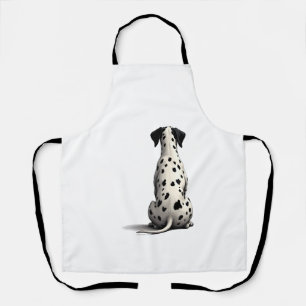 Illustratie van een vintage Dalmatiër hond van ach Schort