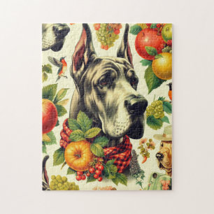 Illustratie van een vintage Dog van Denemarken Legpuzzel