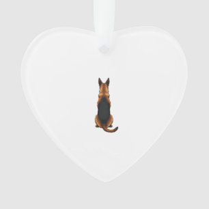 Illustratie van een vintage Duitse herder achteraa Ornament