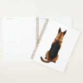 Illustratie van een vintage Duitse herder achteraa Planner (Display)